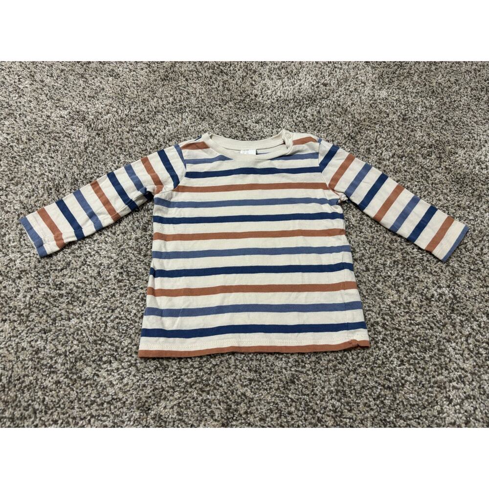 H&M baby long-sleeve, striped cotton jersey shirt, Size 9 months